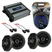Compatible with Pontiac TransSport 1997-1999 Speaker Replacement Kicker (2) DSC65 & Harmony HA-A400.4 Amp