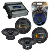 Compatible with Pontiac Vibe 2009-2010 Factory Speaker Replacement Harmony (2) R65 & Harmony HA-A400.4 Amp
