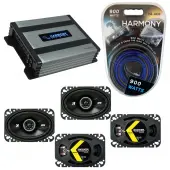 Compatible with Porsche 924 1987-1989 Factory Speaker Replacement Kicker (2) DSC46 & Harmony HA-A400.4