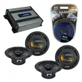 Compatible with Saab 9-2x 2005-2005 Factory Speaker Replacement Harmony (2) R65 & Harmony HA-A400.4 Amp