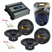 Compatible with Saturn SL1/SL2/Sport Coupe 1991-1999 OEM Speaker Replacement Harmony & Harmony HA-A400.4 Amp