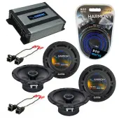 Compatible with Saturn VUE 2004-2005 Factory Speaker Replacement Harmony (2) R65 & Harmony HA-A400.4 Amp