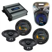 Compatible with Saturn VUE 2006-2009 Factory Speaker Replacement Harmony (2) R65 & Harmony HA-A400.4 Amp