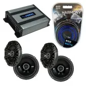 Compatible with Saturn VUE 2006-2009 Factory Speaker Replacement Kicker (2) DSC65 & Harmony HA-A400.4