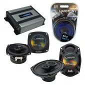 Compatible with Pontiac Grand AM 1985-1991 OEM Speaker Replacement Harmony R4 R69 & Harmony HA-A400.4 Amp