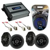 Compatible with Subaru Impreza WRX 2002-2005 Speaker Replacement Kicker (2) DSC65 & Harmony HA-A400.4 Amp