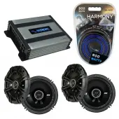 Compatible with Subaru Impreza WRX 2008-2014 Speaker Replacement Kicker (2) DSC65 & Harmony HA-A400.4 Amp