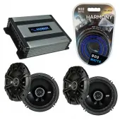 Compatible with Subaru Outback 2000-2009 Factory Speaker Replacement Kicker (2) DSC65 & Harmony HA-A400.4