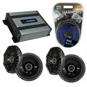 Compatible with Subaru Outback Sport 2005-2006 Speaker Replacement Kicker 2 DSC65 & Harmony HA-A400.4 Amp