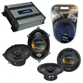 Compatible with Subaru XT Coupe 1985-1990 OEM Speaker Replacement Harmony R5 R65 & Harmony HA-A400.4 Amp