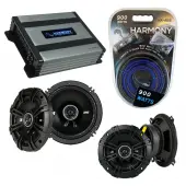 Compatible with Subaru XT Coupe 1985-1990 Speaker Replacement Kicker DSC5 DSC65 & Harmony HA-A400.4 Amp