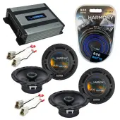 Compatible with Suzuki Aerio 2002-2004 Factory Speaker Replacement Harmony (2) R65 & Harmony HA-A400.4 Amp