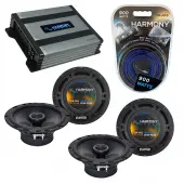 Compatible with Suzuki Aerio 2005-2007 Factory Speaker Replacement Harmony (2) R65 & Harmony HA-A400.4 Amp