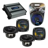 Compatible with Suzuki Samurai 1986-1995 Factory Speaker Replacement Harmony (2) R4 & Harmony HA-A400.4 Amp