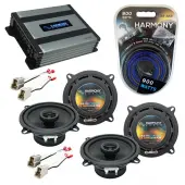 Compatible with Suzuki Sidekick 1989-1991 Factory Speaker Replacement Harmony (2) R5 & Harmony HA-A400.4 Amp