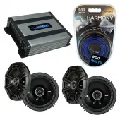 Compatible with Subaru Forester 2009-2013 Speaker Replacement Kicker (2) DSC65 & Harmony HA-A400.4 Amp