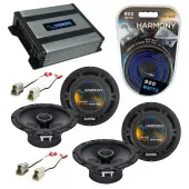 Compatible with Suzuki Swift 1995-2001 Factory Speaker Replacement Harmony (2) R65 & Harmony HA-A400.4 Amp