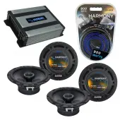 Compatible with Suzuki SX4 2007-2013 Factory Speaker Replacement Harmony (2) R65 & Harmony HA-A400.4 Amp