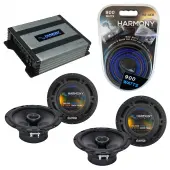 Compatible with Suzuki XL-7 2007-2009 Factory Speaker Replacement Harmony (2) R65 & Harmony HA-A400.4 Amp