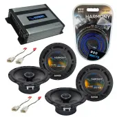 Compatible with Toyota 4 Runner 2001-2002 Factory Speaker Replacement Harmony (2) R65 & Harmony HA-A400.4 Amp