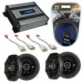 Compatible with Toyota 4 Runner 2001-2002 Factory Speaker Replacement Kicker (2) DSC65 & Harmony HA-A400.4