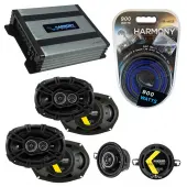 Compatible with Toyota Camry 2007-2011 Speaker Replacement Kicker (2) DSC693 DSC35 & Harmony HA-A400.4 Amp
