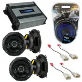 Compatible with Toyota Camry LE Sedan 1992-1996 Speaker Replacement Kicker 2 DSC5 & Harmony HA-A400.4 Amp