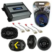 Compatible with Toyota Camry Sedan 1997-2001 Speaker Replacement Kicker DS Series & Harmony HA-A400.4 Amp