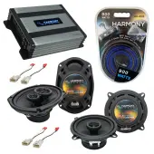Compatible with Toyota Camry Wagon 1992-1996 OEM Speaker Replacement Harmony Speakers & Harmony HA-A400.4 Amp