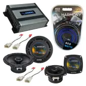 Compatible with Toyota Corolla 1993-1997 Factory Speaker Replacement Harmony R4 R65 & Harmony HA-A400.4 Amp