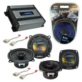 Compatible with Toyota Corolla 4 dr/Wagon 1993 Factory Speaker Replacement R4 R5 & Harmony HA-A400.4 Amp
