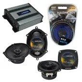 Compatible with Toyota Cressida 1988-1992 OEM Speaker Replacement Harmony R4 R68 & Harmony HA-A400.4 Amp
