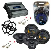 Compatible with Toyota Highlander 2004-2005 OEM Speaker Replacement Harmony (2) R65 & Harmony HA-A400.4 Amp