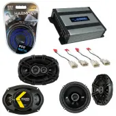 Compatible with Toyota Highlander 2008-2013 Speaker Replacement Kicker DS Series & Harmony HA-A400.4 Amp