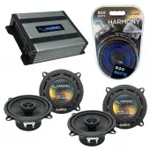 Compatible with Toyota Land Cruiser 1975-1981 OEM Speaker Replacement Harmony (2) R5 & Harmony HA-A400.4 Amp