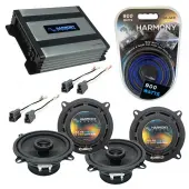 Compatible with Toyota Land Cruiser 1982-1987 OEM Speaker Replacement Harmony (2) R5 & Harmony HA-A400.4 Amp