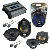 Compatible with Toyota Cressida: Luxury 82-84 OEM Speaker Replacement Harmony Speakers & Harmony HA-A400.4 Amp
