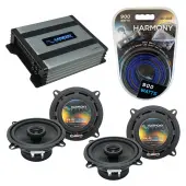 Compatible with Toyota Land Cruiser 1988-1992 OEM Speaker Replacement Harmony (2) R5 & Harmony HA-A400.4 Amp