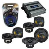 Compatible with Toyota Land Cruiser 1993-1996 OEM Speaker Replacement Harmony Speakers & Harmony HA-A400.4 Amp