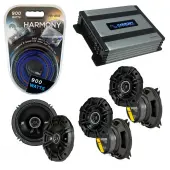 Compatible with Toyota Land Cruiser 1993-1996 Speaker Replacement Kicker DS Series & Harmony HA-A400.4 Amp