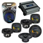 Compatible with Toyota Land Cruiser 1997-2012 OEM Speaker Replacement Harmony Speakers & Harmony HA-A400.4 Amp