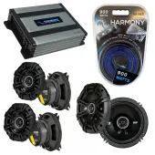 Compatible with Toyota Land Cruiser 1997-2012 Speaker Replacement Kicker DS Series & Harmony HA-A400.4 Amp