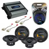 Compatible with Toyota Matrix 2003-2008 Factory Speaker Replacement Harmony (2) R65 & Harmony HA-A400.4 Amp