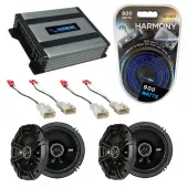 Compatible with Toyota Matrix 2005-2008 Factory Speaker Replacement Kicker (2) DSC65 & Harmony HA-A400.4