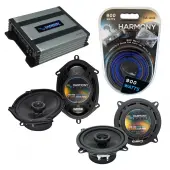Compatible with Toyota Cressida Wagon 82-85 OEM Speaker Replacement Harmony Speakers & Harmony HA-A400.4 Amp