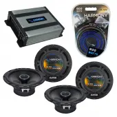 Compatible with Toyota MR2 Spyder 2000-2003 OEM Speaker Replacement Harmony (2) R65 & Harmony HA-A400.4 Amp