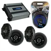 Compatible with Toyota Prius 2004-2009 Factory Speaker Replacement Kicker (2) DSC65 & Harmony HA-A400.4