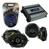 Compatible with Toyota Cressida: Luxury 85-87 Speaker Replacement Kicker DS Series & Harmony HA-A400.4 Amp