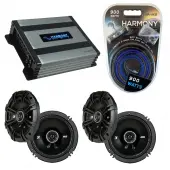 Compatible with Toyota RAV4 1996-2000 Factory Speaker Replacement Kicker (2) DSC65 & Harmony HA-A400.4