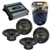 Compatible with Toyota RAV4 2001-2014 Factory Speaker Replacement Harmony (2) R65 & Harmony HA-A400.4 Amp